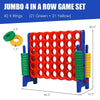 4-to-Score Giant Game Set Connect 4 Game with 42 Jumbo Rings & Quick-Release Slider