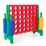 4-to-Score Giant Game Set Connect 4 Game with 42 Jumbo Rings & Quick-Release Slider