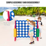 4-to-Score Giant Game Set Connect 4 Game with 42 Jumbo Rings & Quick-Release Slider