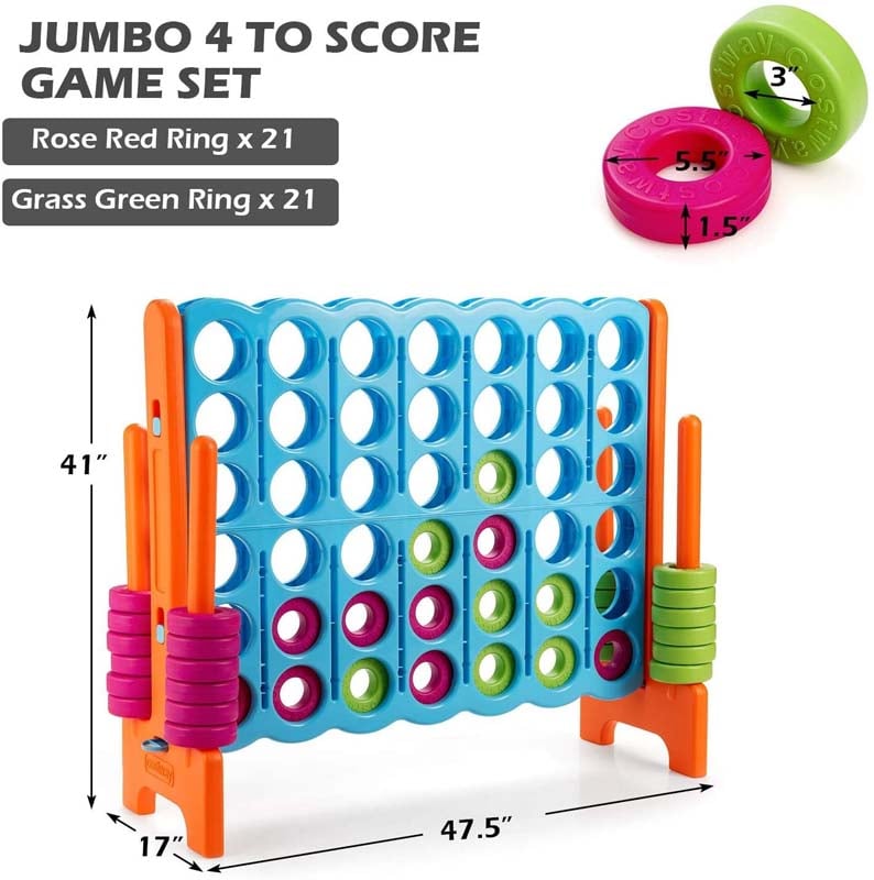 4 in A Row 4-to-Score Giant Game Set for Family Party Holiday