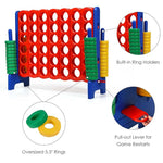 4-to-Score Giant Game Set Connect 4 Game with 42 Jumbo Rings & Quick-Release Slider