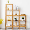 5-Tier Multifunctional Bamboo Plant Display Stand Organizer - Bestoutdor