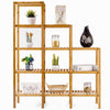 5-Tier Multifunctional Bamboo Plant Display Stand Organizer - Bestoutdor