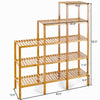 5-Tier Multifunctional Bamboo Plant Display Stand Organizer - Bestoutdor