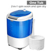 Mini Washer & Spinner Combo with Single Tub, 5.5 Lbs Compact Portable Washing Machine for Home, Apartments, Dorms, RVs