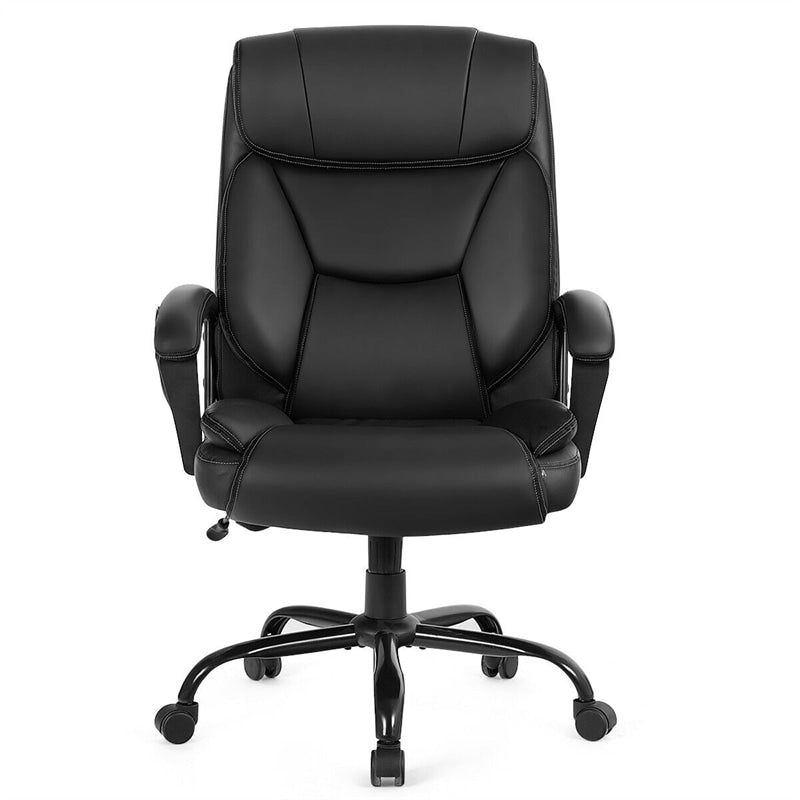 Big And Tall Office Chair 500lbs Wide Seat Faux Leather Ergonomic Massage Desk Chair High Back Adjustable Executive Computer Chair with Remote Control