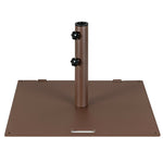 50 LBS Heavy Duty Steel Patio Umbrella Base 24 Inch Square Weighted Umbrella Base Stand with Wheels