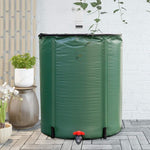 53 Gallon Portable Collapsible Rain Barrel Water Collector Tank - Bestoutdor