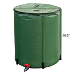 53 Gallon Portable Collapsible Rain Barrel Water Collector Tank - Bestoutdor