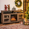 58 Inch Fireplace TV Stand Entertainment Console Center with 2 Cabinets for 18" Electric Fireplace & TVs up to 65"