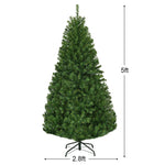 5FT Pre-lit Christmas Tree Hinged Artificial Xmas Tree 11 Flash Modes with 150 Dual-Colored LED Lights & Metal Stand