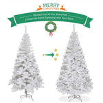 5FT White Christmas Tree Artificial Xmas Pine Tree with 350 PVC Brand Tips & Metal Stand for Outdoor Indoor Holiday Decor