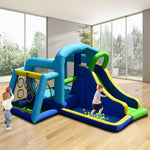 5 In 1 Castle Inflatable Bouncer Water Slide Park Bounce House With Slide Jumping Area Climbing Wall