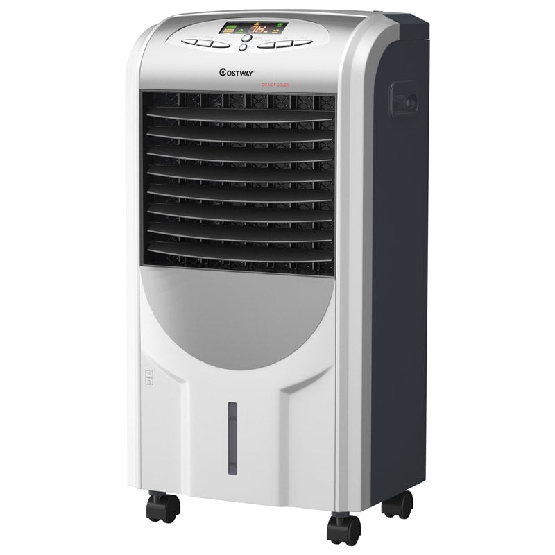 5 In 1 Portable Evaporative Air Cooler Fan & Heater Humidifier Function with Washable Filter & Remote Control