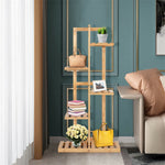 5 Tier 6 Potted Bamboo Plant Stand Rack Multiple Flower Pot Holder Shelf