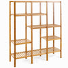 5 Tier Multifunctional Bamboo Shelf Storage Organizer Plant Rack Display Holder - Bestoutdor