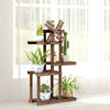 5 Tier Wood Plant Stand Flower Pot Holder with Windmill