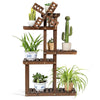 5 Tier Wood Plant Stand Flower Pot Holder with Windmill