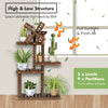 5 Tier Wood Plant Stand Flower Pot Holder with Windmill