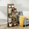 5 Tier Wood Plant Stand Flower Display Shelf Multifunctional Outdoor Storage Rack