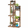 5 Tier Wood Plant Stand Flower Display Shelf Multifunctional Outdoor Storage Rack