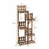 5 Tier Wood Plant Stand Flower Display Shelf Multifunctional Outdoor Storage Rack