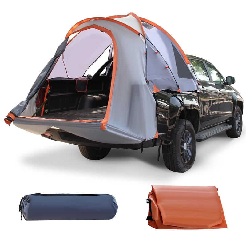 2-Person Pickup Truck Tent 5’-5.2’ Portable Truck Bed Tent with Removable Rainfly & Carrying Bag