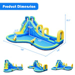 Inflatable Water Slide 16x12FT Mega Waterslide Park with Adventure Long Slide & Splash Pool for Kids Backyard Party Gifts