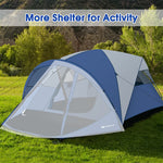 6-Person Portable Dome Camping Tent with Screen Room Porch & Removable Rainfly