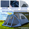 6-Person Portable Dome Camping Tent with Screen Room Porch & Removable Rainfly