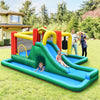 Inflatable Water Slide 6 in 1 Giant Jumping Bounce House Splash Pool Water Park with Crawling Tunnel, Pendulum for Kids Backyard Fun