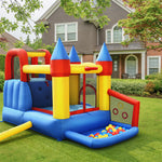 6-in-1 Inflatable Bounce House for Kids 5-12, Bouncy Castle with Slide, 50 Balls & 780W Blower, Indoor/Outdoor Party Fun for Backyard, Park, Birthday