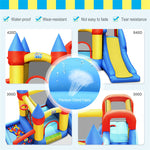 6-in-1 Inflatable Bounce House for Kids 5-12, Bouncy Castle with Slide, 50 Balls & 780W Blower, Indoor/Outdoor Party Fun for Backyard, Park, Birthday