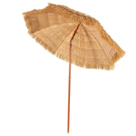 6.5 FT Thatched Tiki Umbrella Hawaiian Style Beach Umbrella Portable Patio Umbrella with Tilt Mechanism