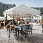 6.6ft x 6.6ft Pop-up Canopy Tent Height Adjustable Commercial Canopy Outdoor Camping Sun Shelter with Roller Bag & 4 Weight Bags