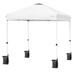 6.6ft x 6.6ft Pop-up Canopy Tent Height Adjustable Commercial Canopy Outdoor Camping Sun Shelter with Roller Bag & 4 Weight Bags