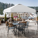 6.6ft x 6.6ft Pop-up Canopy Tent Height Adjustable Commercial Canopy Outdoor Camping Sun Shelter with Roller Bag & 4 Weight Bags