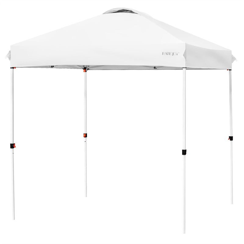 6.6ft x 6.6ft Pop-up Canopy Tent Height Adjustable Commercial Canopy Outdoor Camping Sun Shelter with Roller Bag & 4 Weight Bags