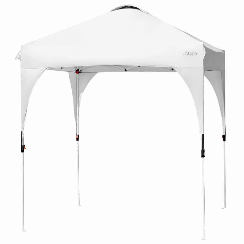 6.6' x 6.6' Outdoor Pop-up Canopy Tent Height Adjustable with Roller Bag