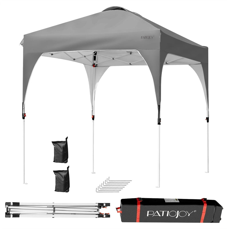 6.6' x 6.6' Outdoor Pop-up Canopy Tent Height Adjustable with Roller Bag