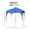 6.6' x 6.6' Outdoor Pop-up Canopy Tent Height Adjustable with Roller Bag