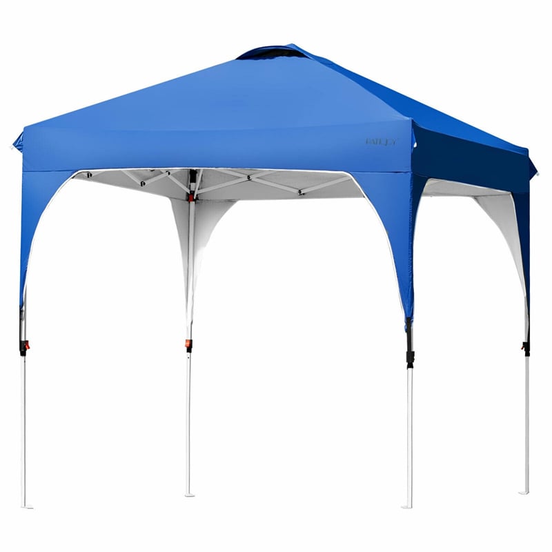 6.6' x 6.6' Outdoor Pop-up Canopy Tent Height Adjustable with Roller Bag