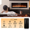 60" Electric Fireplace Insert 5000 BTU Wall Mounted Recessed Fireplace Heater with Decorative Crystal, 9-Color Adjustable Flame, Dual Control