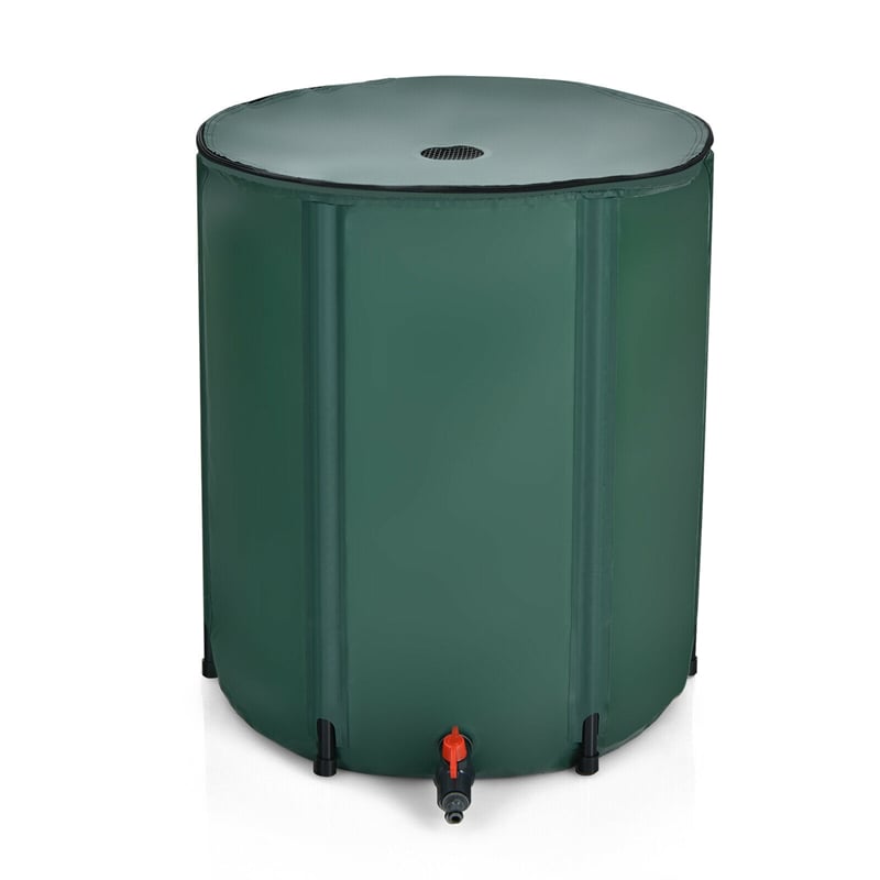 60 Gallon Gallon Collapsible Rain Barrel Portable Rainwater Storage Tank Fold Rainwater Collection Bucket with Spigot Water Storage Container