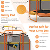 60" Kids Mini Trampoline 5 FT Toddler Recreational Trampoline with Swinging Rings & Horizontal Bar