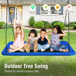 60" Platform Saucer Tree Swing Surf with Hanging Straps for Kids and Adults