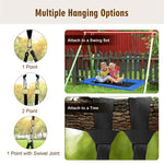 60" Platform Saucer Tree Swing Surf with Hanging Straps for Kids and Adults