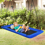 60" Platform Saucer Tree Swing Surf with Hanging Straps for Kids and Adults