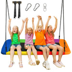 60" Platform Saucer Tree Swing Surf with Hanging Straps for Kids and Adults