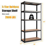 5-Tier Metal Freestanding Shelving Unit 60 Inch Garage Storage Shelves Adjustable Garage Racks Tool Organizer